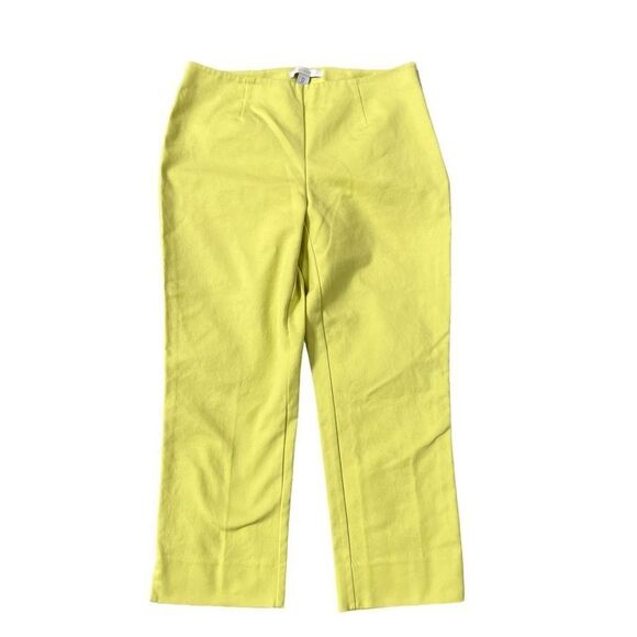 Chico’s yellow stretch side zipper ankle pants size 0 or M - Picture 1 of 6
